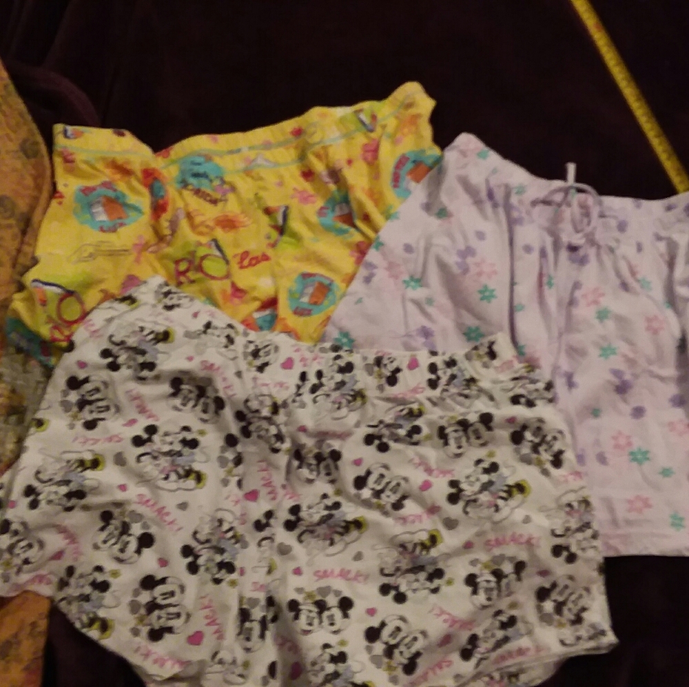3 pair Pajama Shorts  XL & L